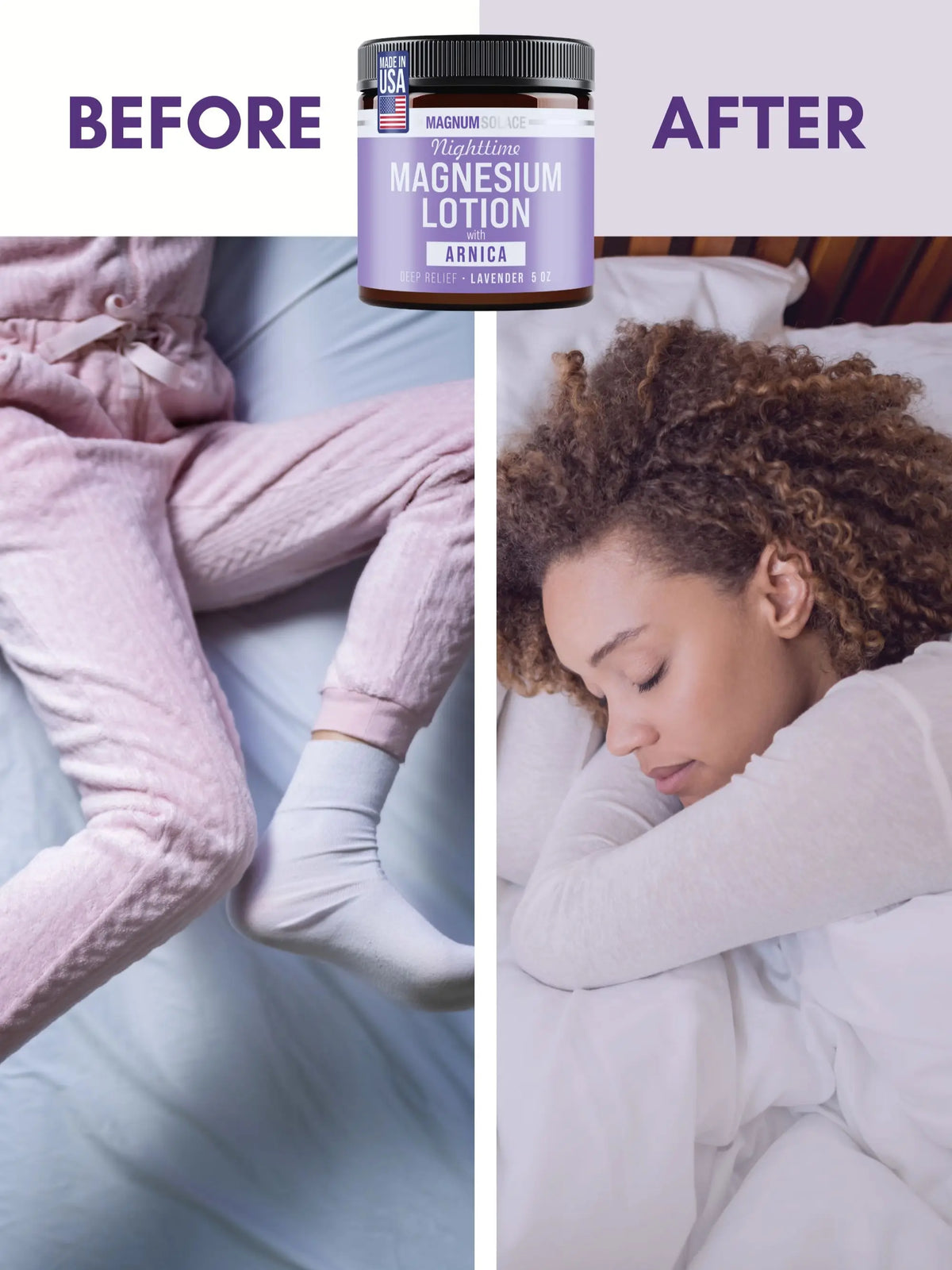 Nighttime Magnesium Body Care Bundle – Lavender Arnica Lotion, Citrus Tallow Lotion & Unscented Magnesium Cream – 3 Piece Set