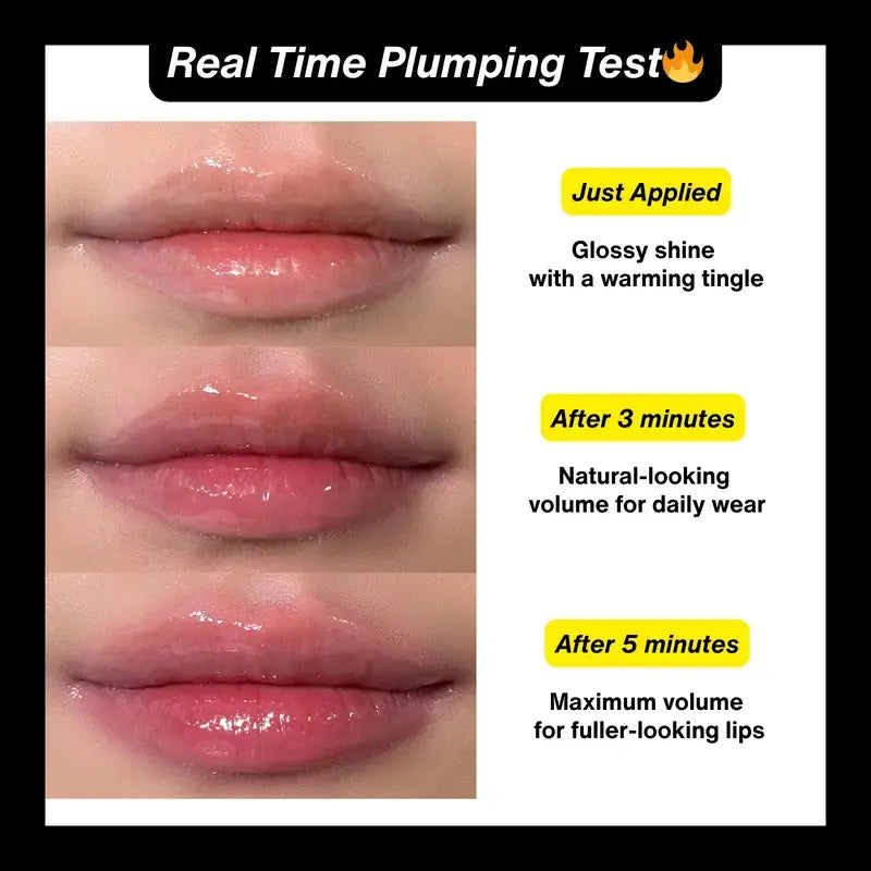 Spicy Lipgloss Plumper - High-Shine Makeup Enhancer for Fuller-Looking Lips, Smooth Non-Sticky Glossy Finish